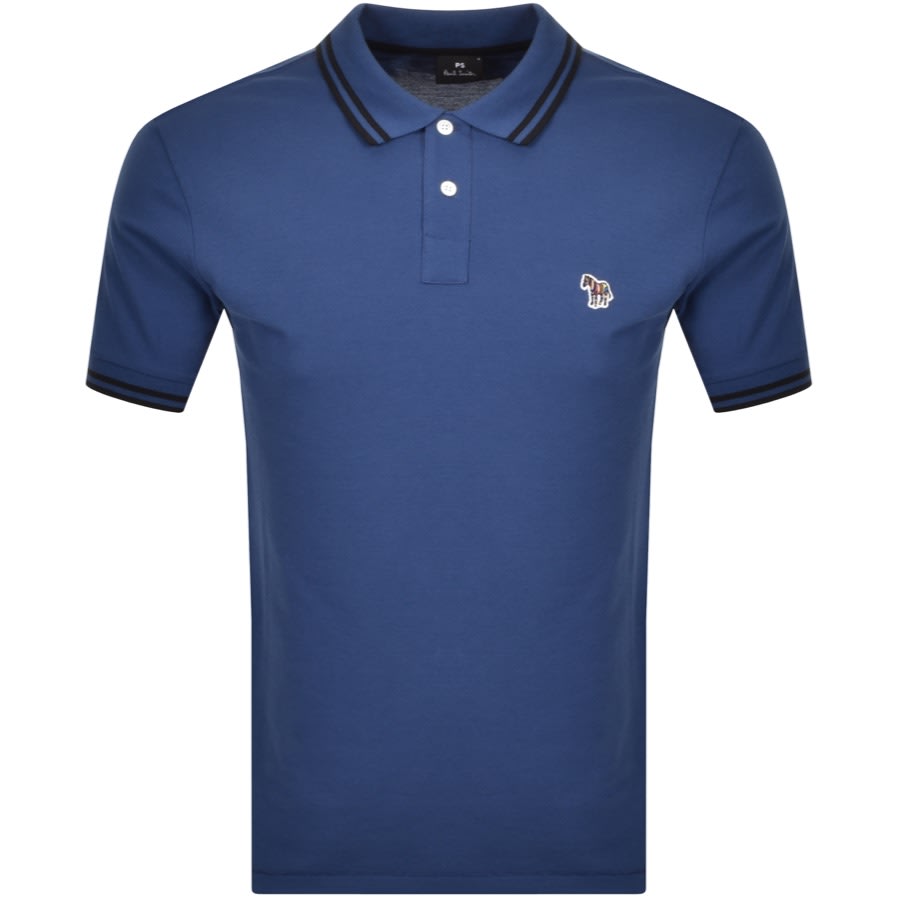Alternative Image for ProductPS By Paul Smith Tipped Polo T Shirt Blue1